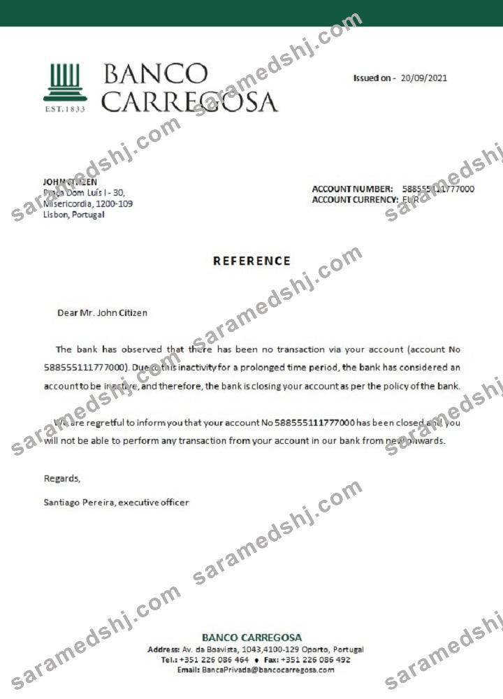 Portugal_Banco Carregosa_closure reference